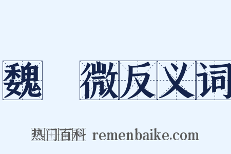 魏廣微反义词是什么意思的图片